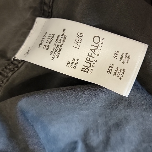 Buffalo David Bitton Charcoal Anorak Jacket With Cinches Size Large - Picture 6 of 10